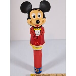 Vintage Walt Disney World on Ice Mickey Mouse Light Up Spinner Toy Red Tuxedo